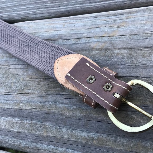 Women Belt Canvas Faux Leather Vegan Ladies Waistb - Picture 4 of 8